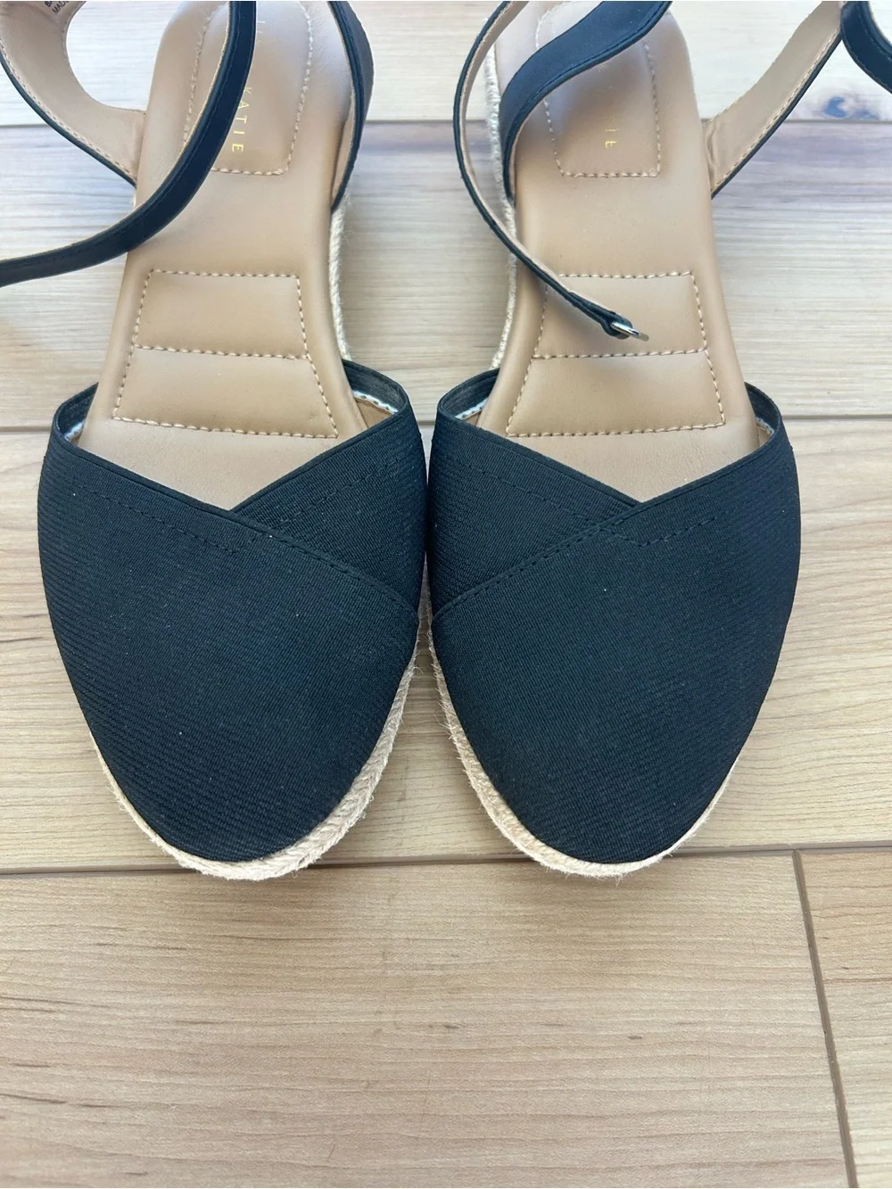 Women’s Black Espadrille Slingback Heels